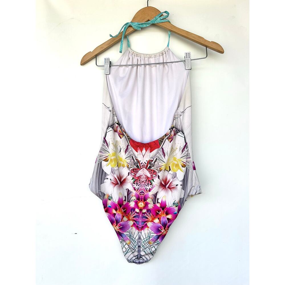 Roberto Cavalli Designer Swimsuit One Piece Halter Low Back Bathing Suit Large - Picture 4 of 9
